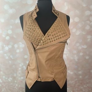 Forever 21 Faux Leather Studded Vest